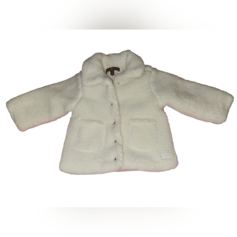 7 For All Mankind White 12 Month Serpa Snap Up Lined Coat